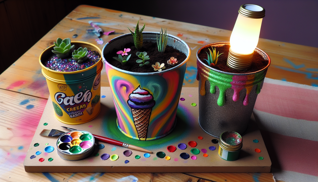 Transform your empty ice cream tubs into sustainable creations