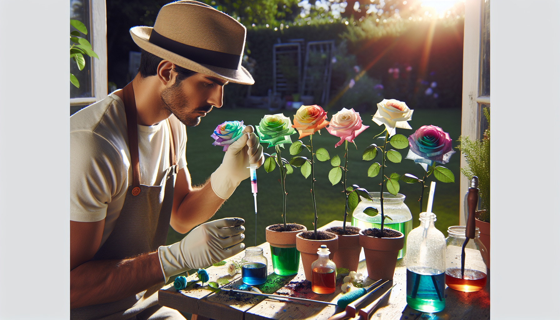 Creating magic with DIY rainbow roses: an easy and sustainable gardening project