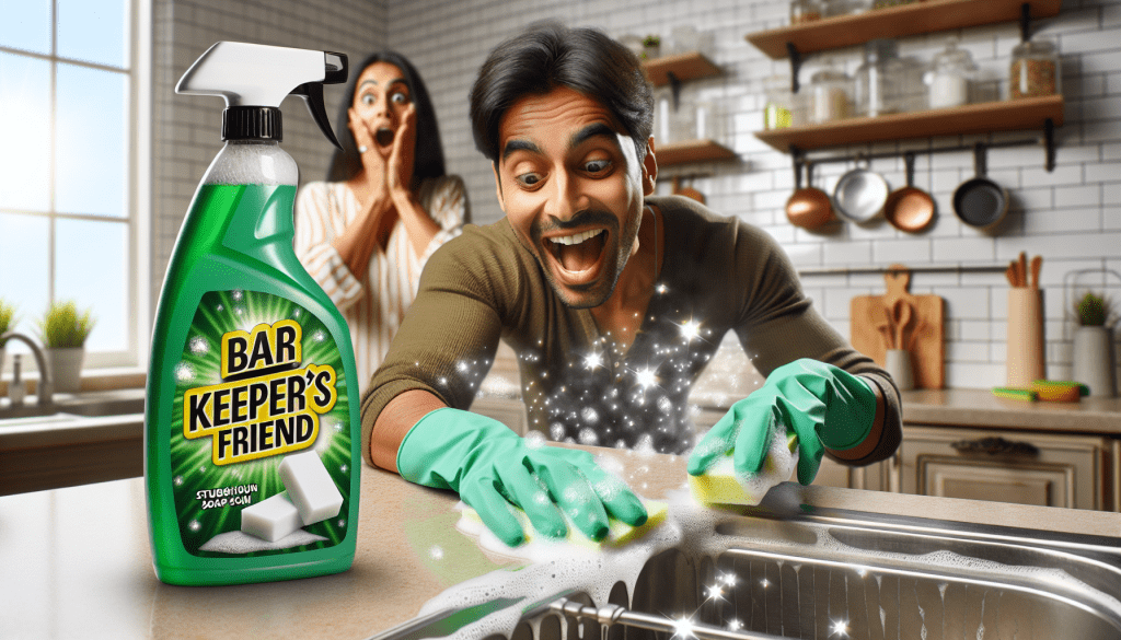 Discover how Bar Keeper's Friend magically wipes out tough soap scum in an eco-friendly way