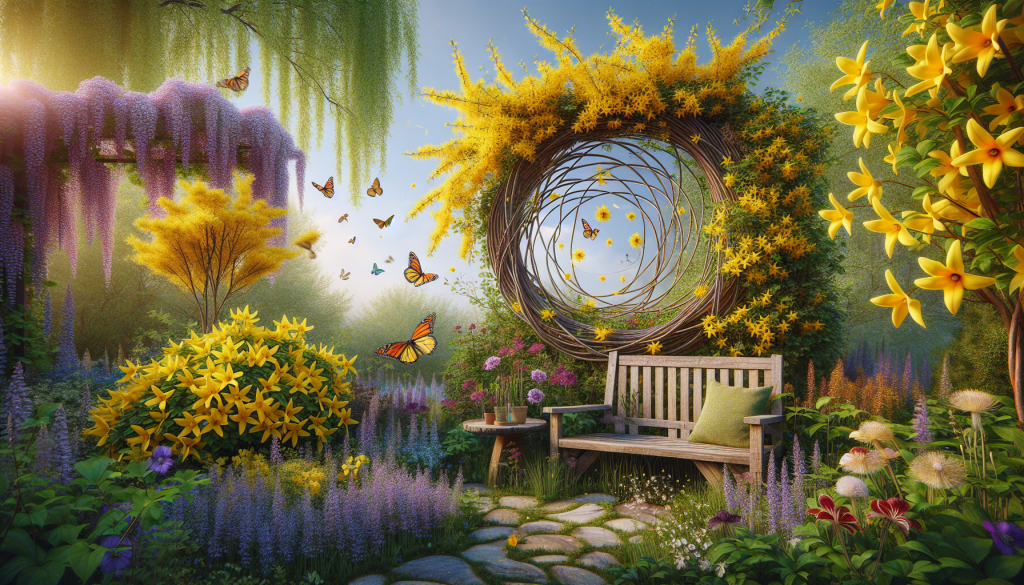 Creating garden harmony and sustainability with forsythia and clematis