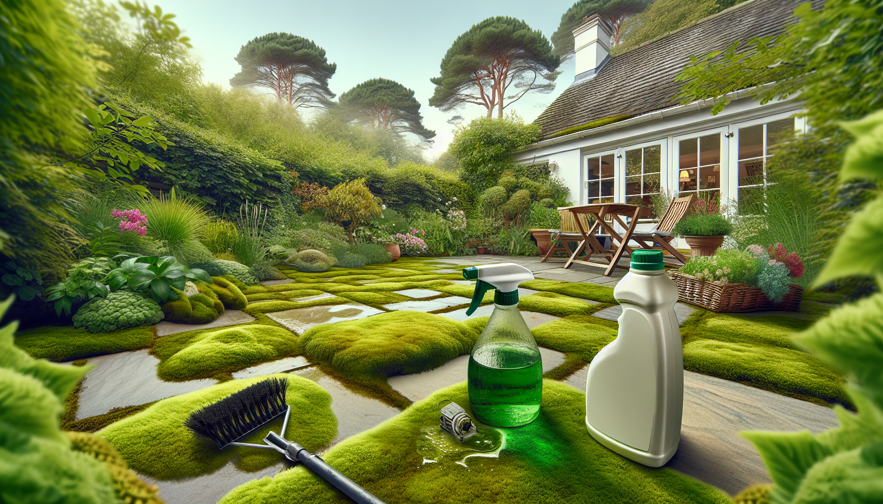 Eco-friendly solutions: controlling patio moss with vinegar