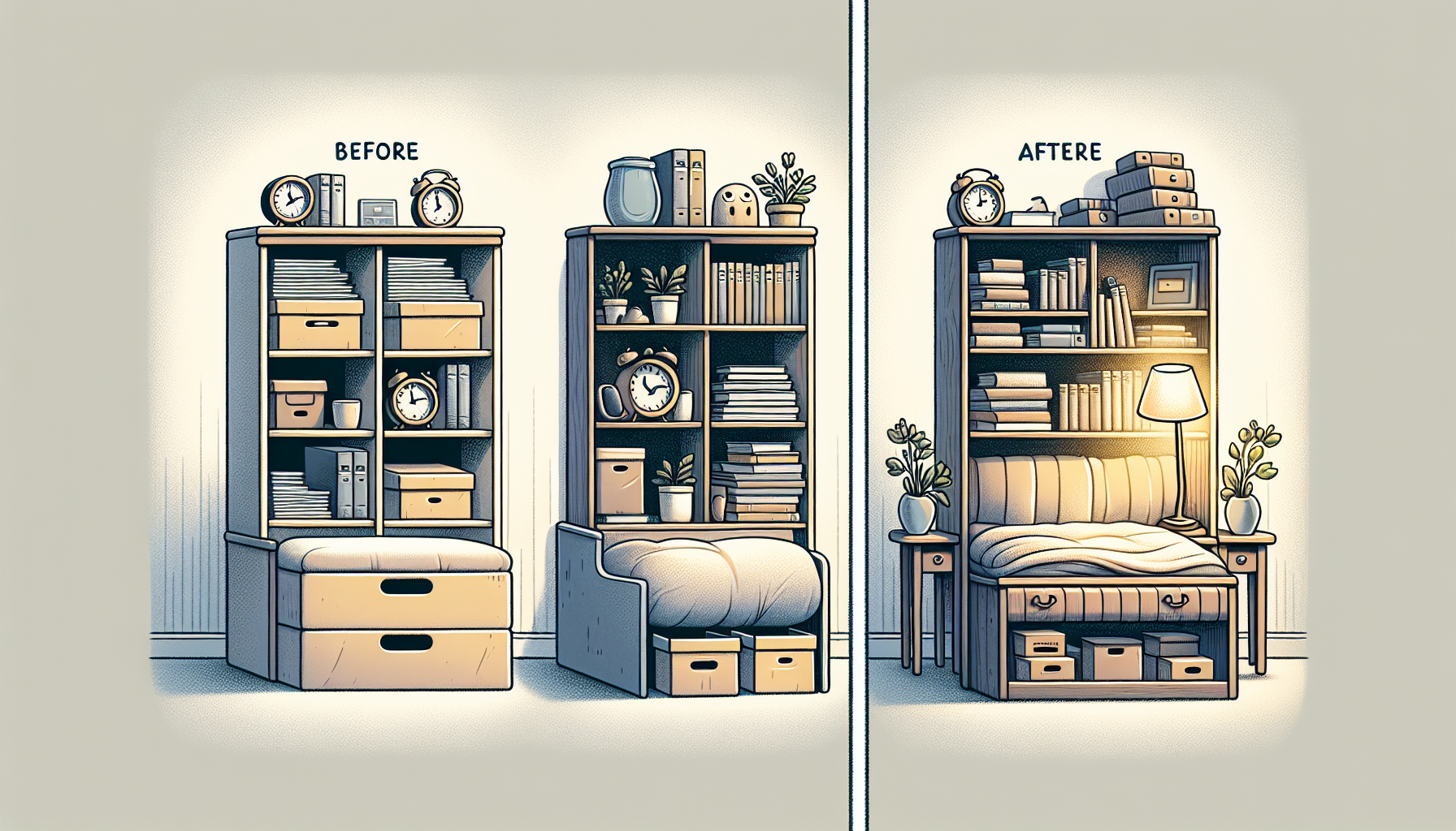 Turn your Ikea Lack shelves into bedroom storage and nightstand