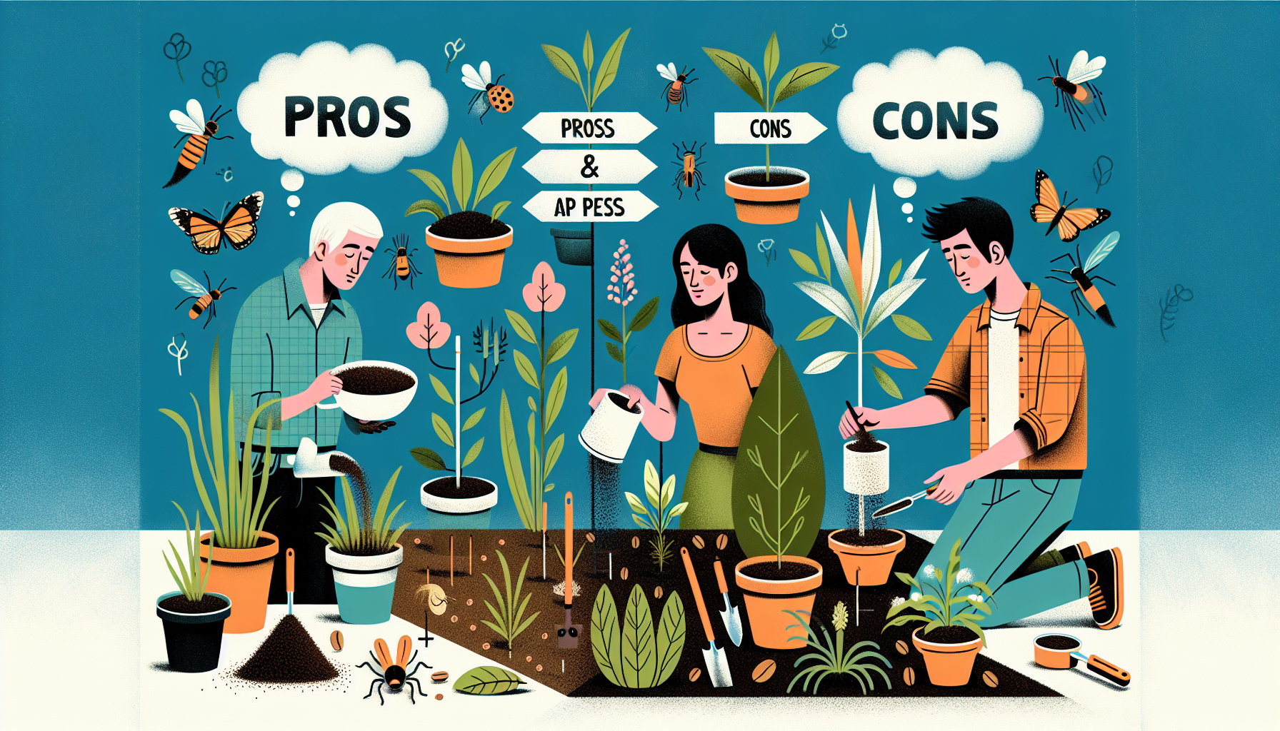 Exploring the pros and cons of using coffee grounds as natural pest control in gardening