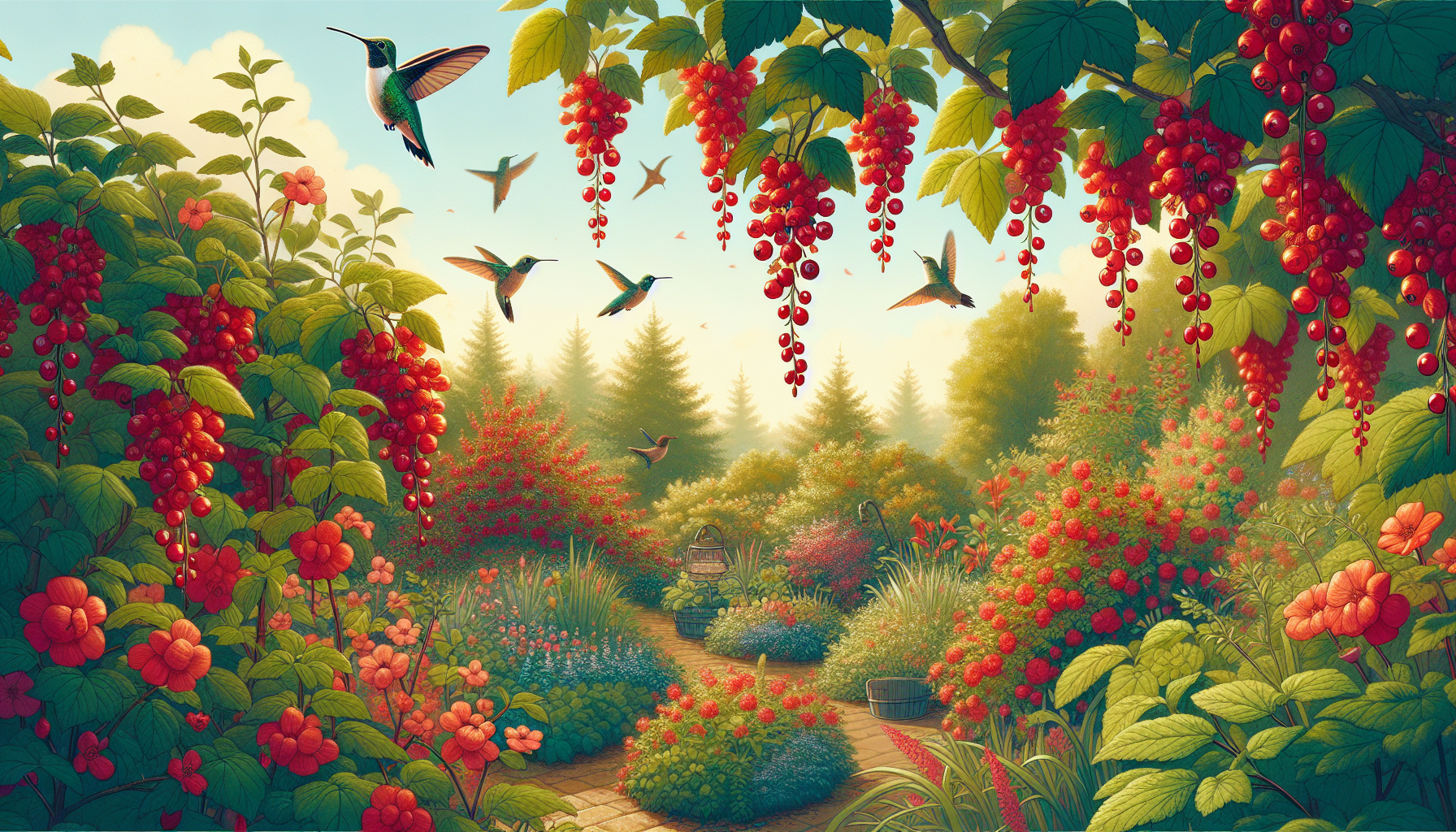 Creating a hummingbird haven: the magic of red flowering currant in your garden