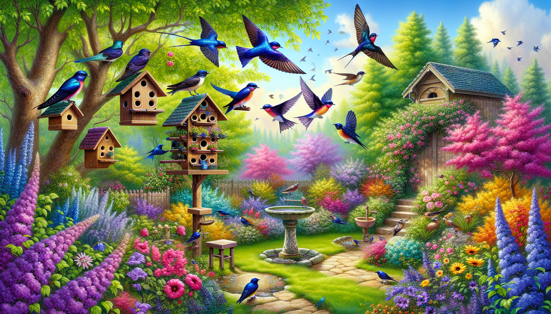 Attracting purple martins: transform your yard into a bird paradise