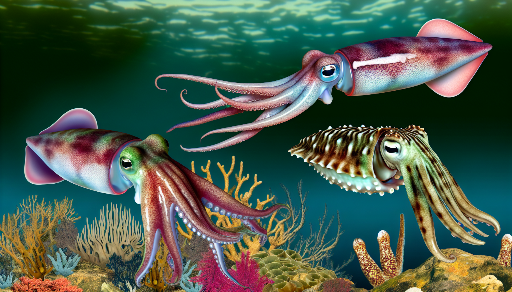 Exploring the marine world: identifying squids, octopuses, and cuttlefish