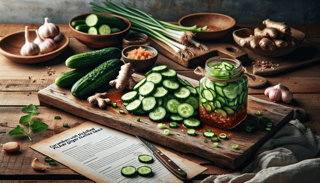 Exploring the flavors: simple recipe for cucumbers with pickled ginger scallion sauce