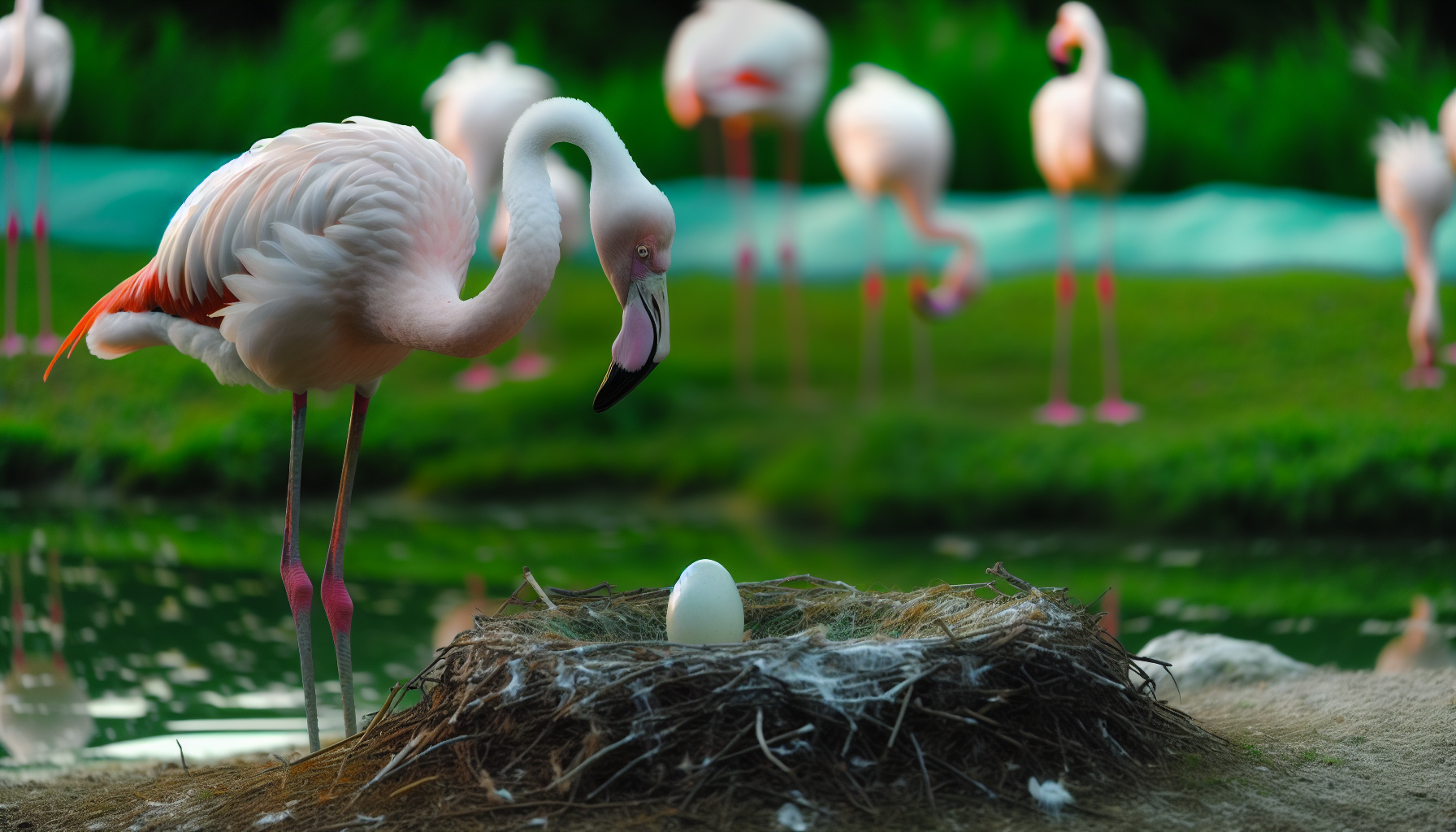 Elderly flamingo defies age expectations, lays first egg at 70