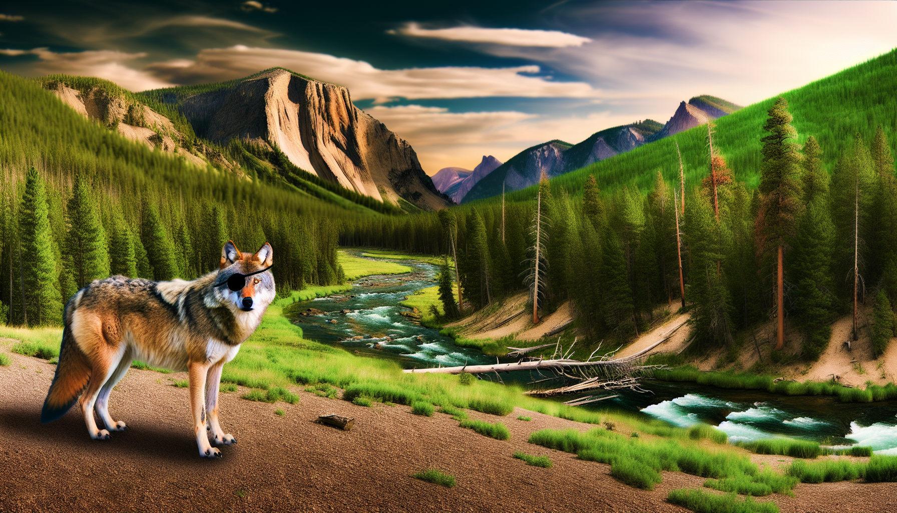 Survival against the odds: the inspiring tale of a one-eyed wolf in Yellowstone National Park