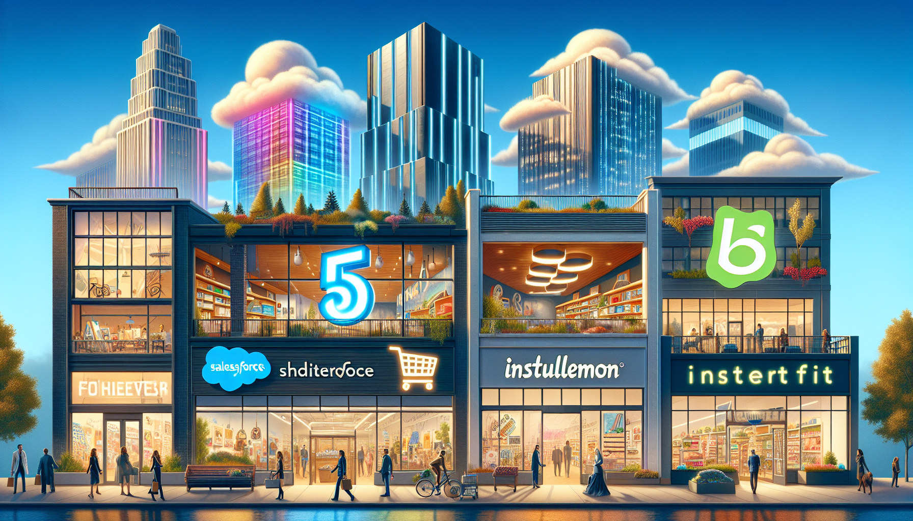 Analyzing the market performance of five notable companies: Five Below, Salesforce, Lululemon, Instacart, and a mystery firm