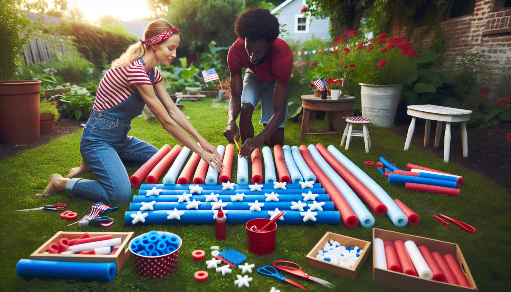 Creating a sustainable and creative Fourth of July celebration with a DIY pool noodle flag