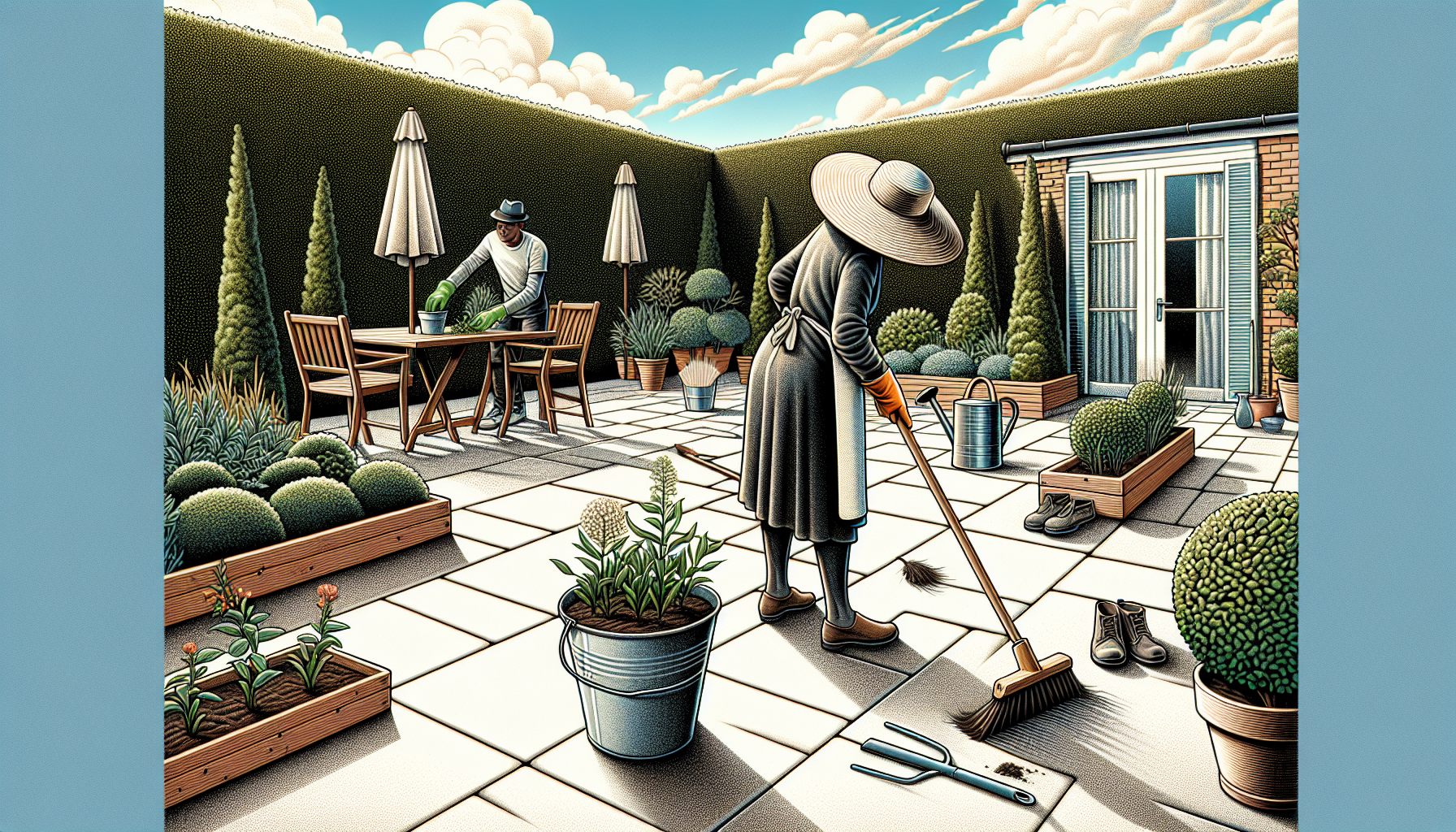 Sustainable patio weed cleaning made easy for homemakers