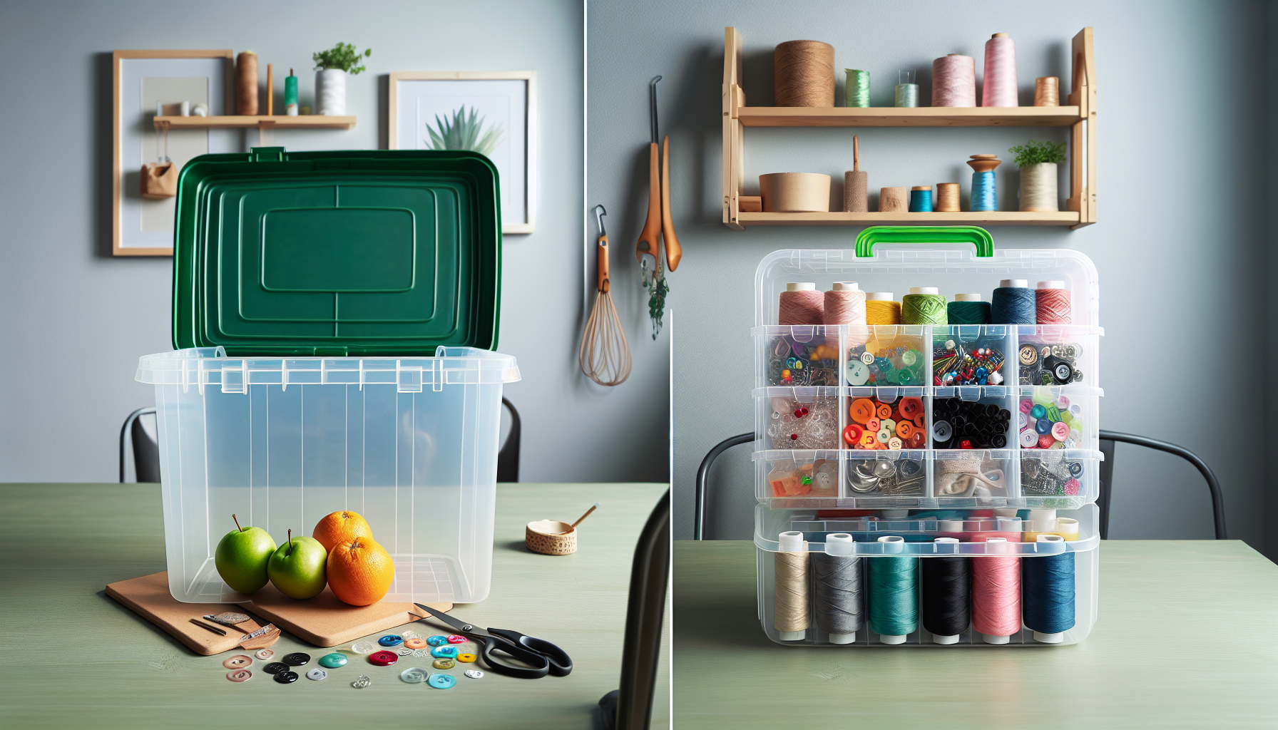 Turn plastic fruit containers into craft storage: the sustainable way