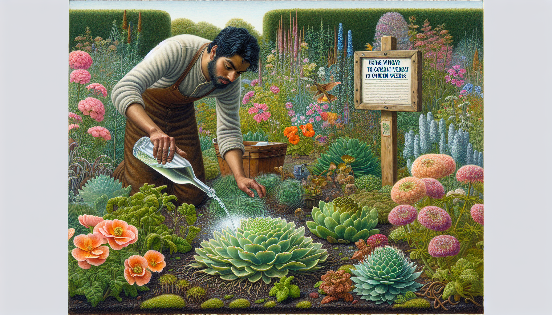 Using vinegar to combat garden weeds: a sustainable gardening guide