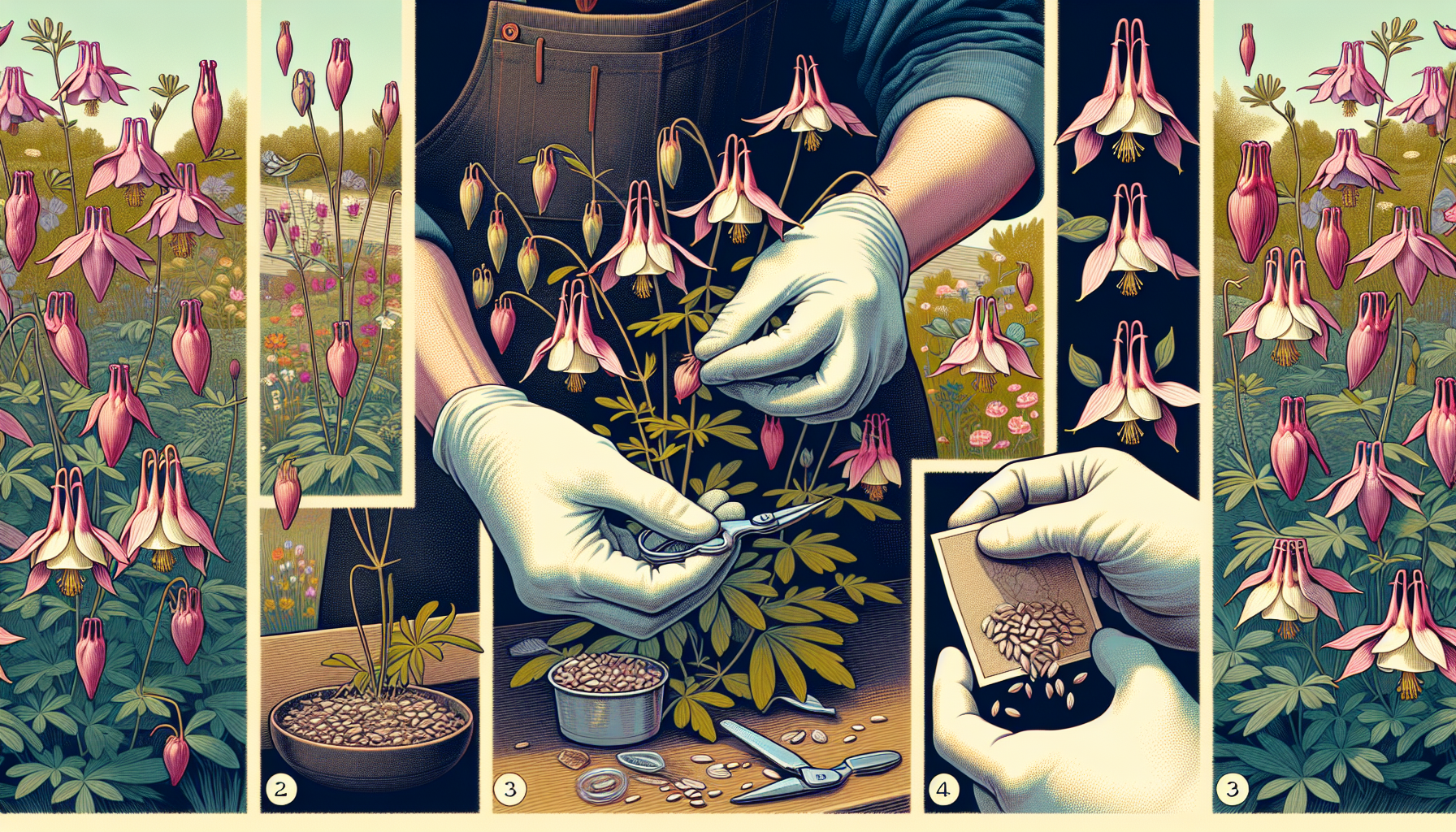 Mastering columbine care: optimal deadheading time and seed collection practices