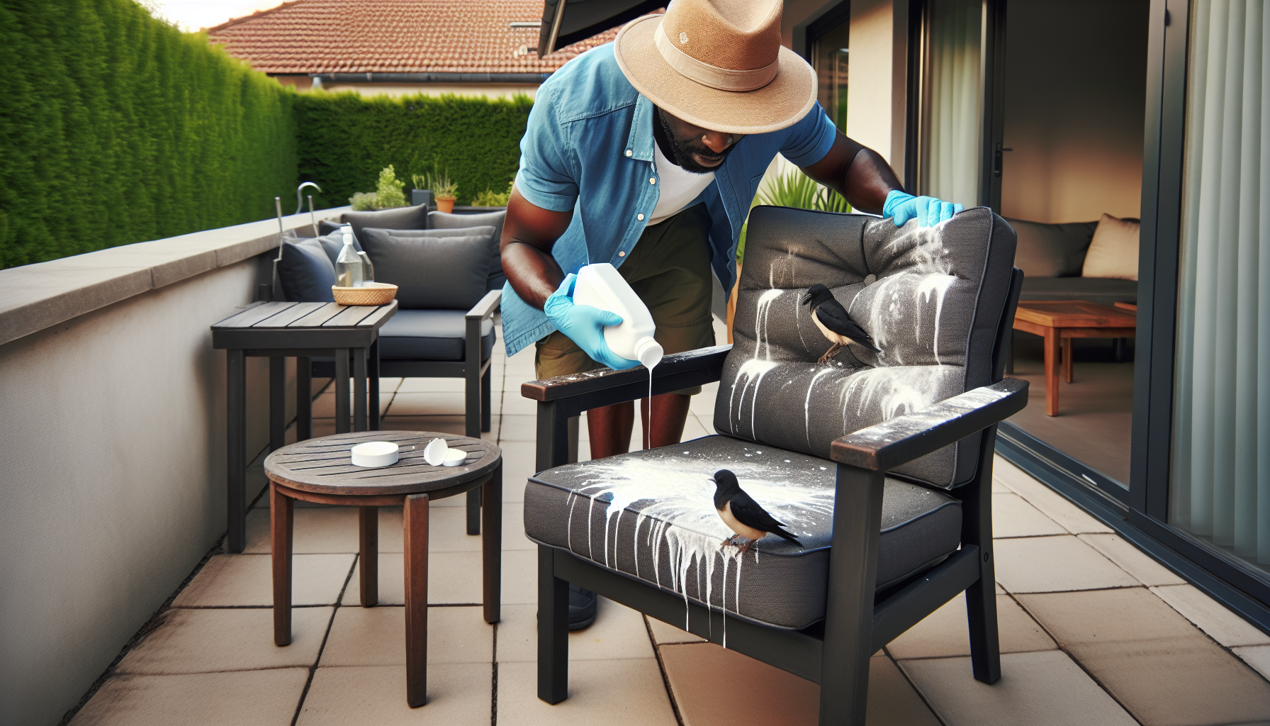 Discover this eco-friendly hack to clean bird droppings from your patio furniture with baking soda