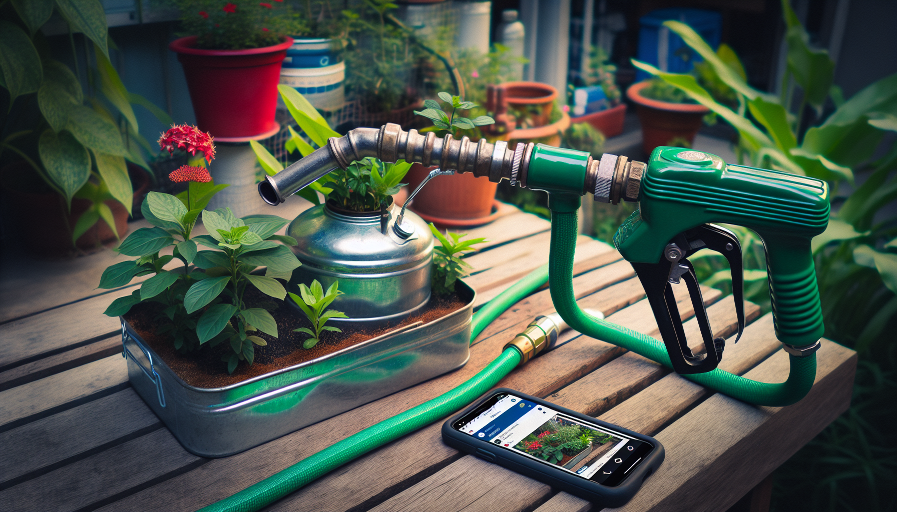 Revolutionizing gardening: the gasoline handle watering hack on TikTok