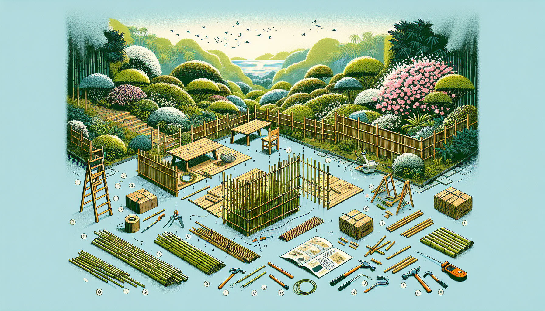Building a sustainable and cost-effective DIY bamboo garden fence: a practical guide