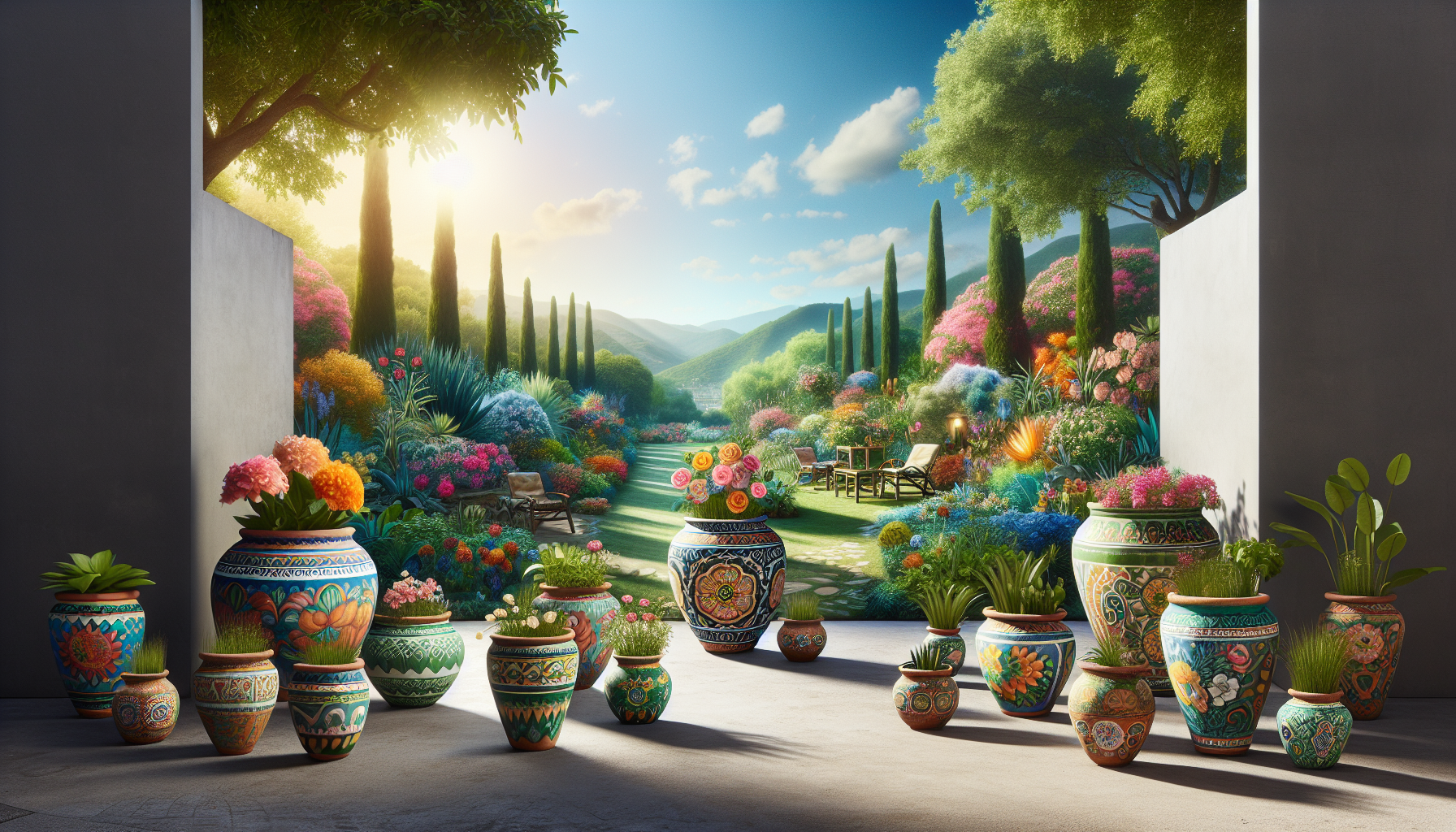 Transform your garden with vibrant Mexican Talavera flower pots: a blend of nature, art and culture