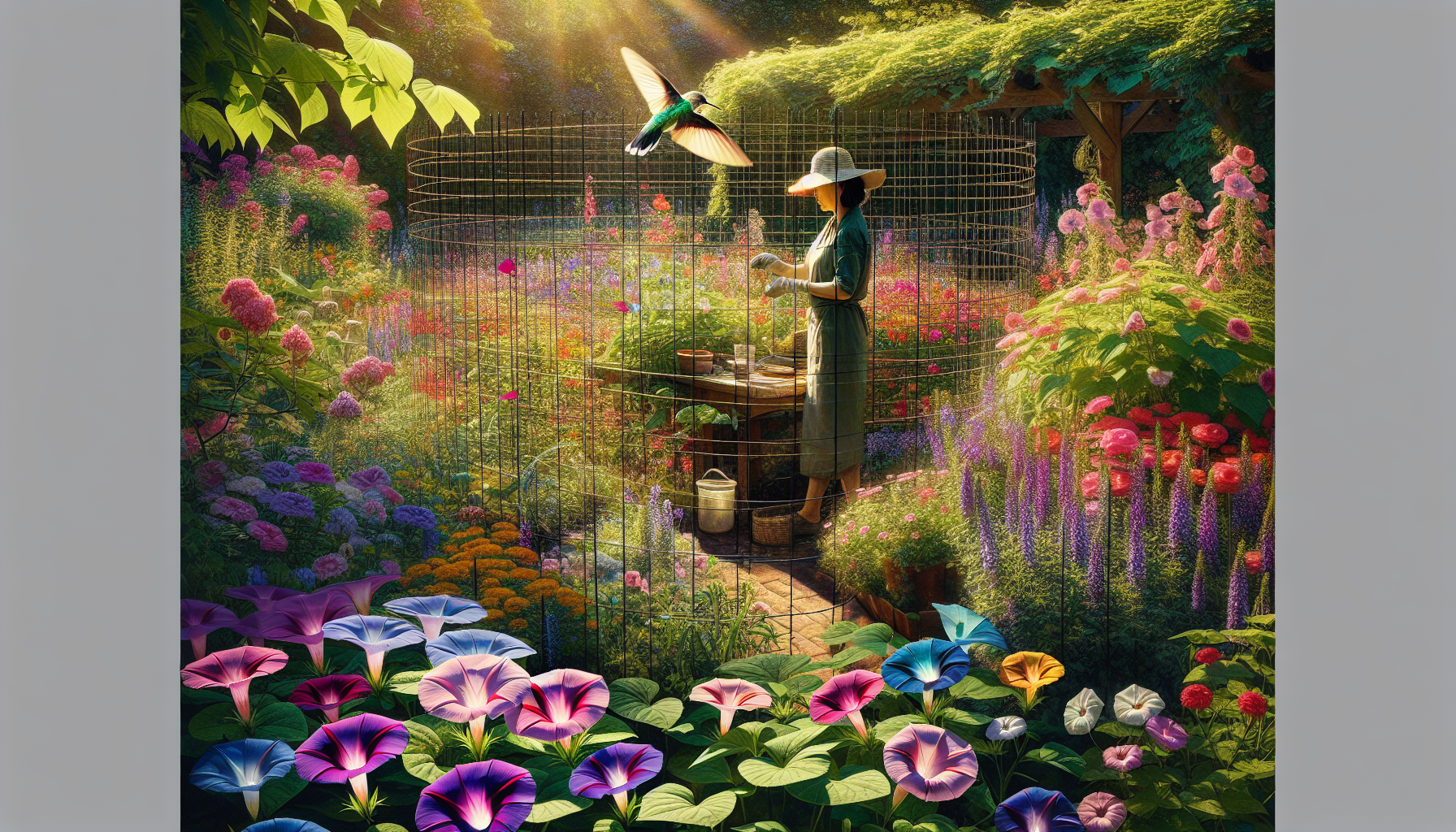 Balancing beauty and invasion: managing morning glory flowers to attract hummingbirds and protect your garden