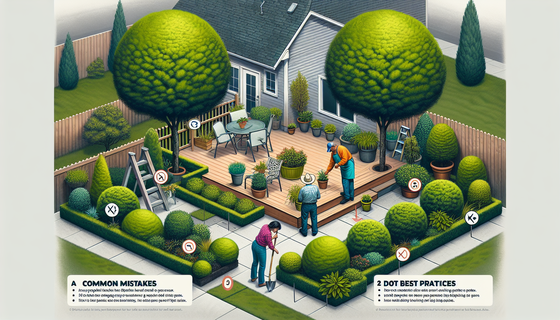 Avoiding common mistakes when using trees and shrubs for patio privacy