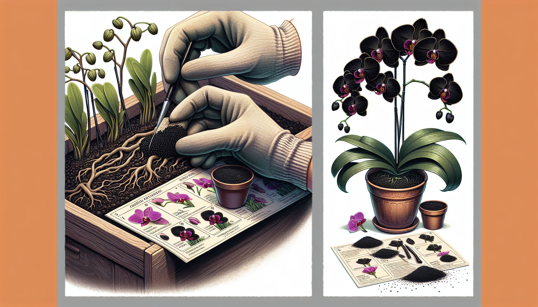 Guide to successfully growing a black orchid from seed: tips for novice gardeners