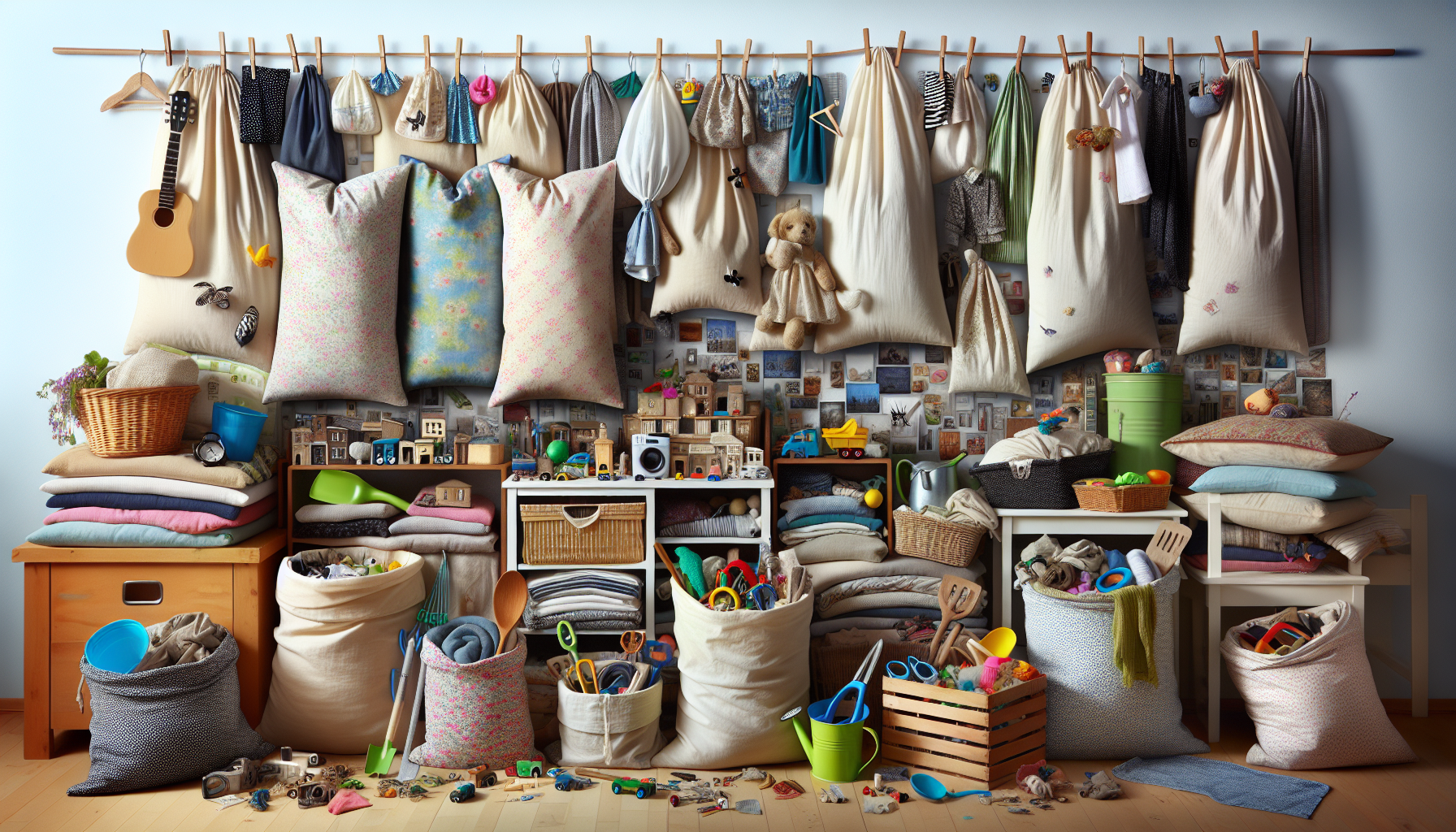 Discover innovative eco-friendly storage solutions using old pillowcases