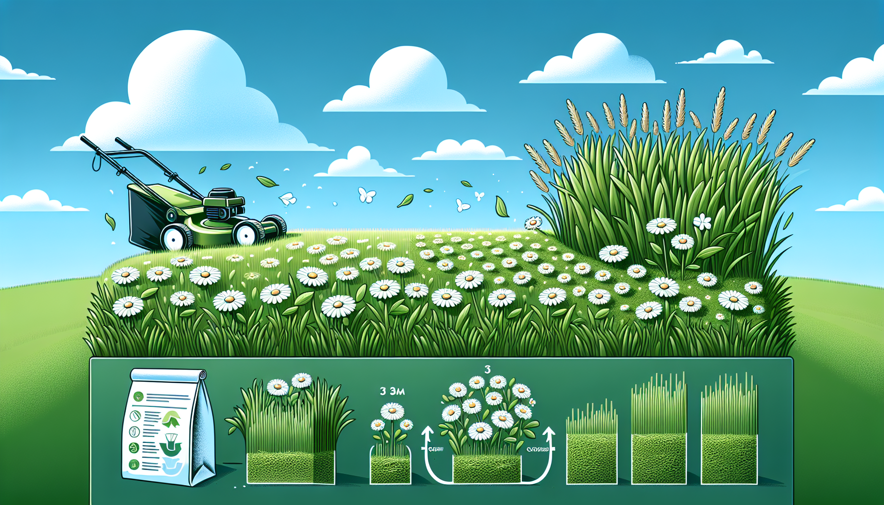 Maximizing lawn health and aesthetics: embracing the one-third mowing rule and sustainable practices