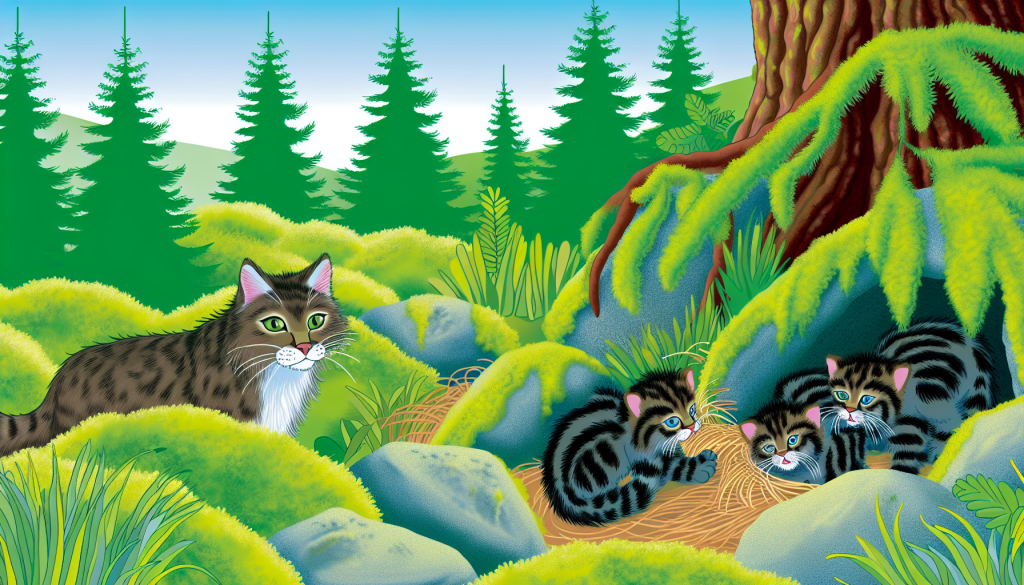 Heartening revival: Scottish wildcat kittens birthed in nature reserve, signaling hope for endangered species