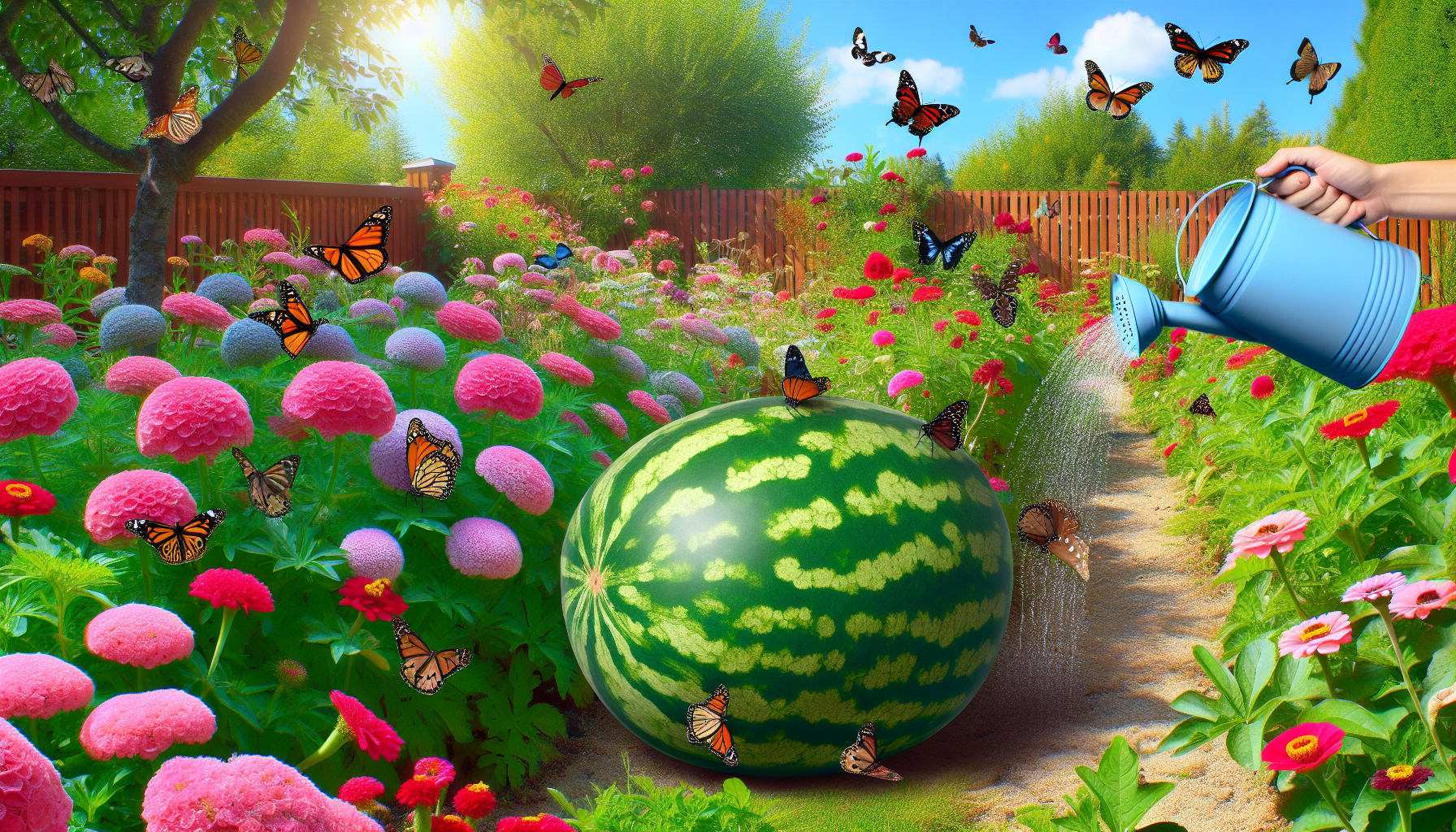 Boosting butterfly garden productivity with a surprising watermelon hack