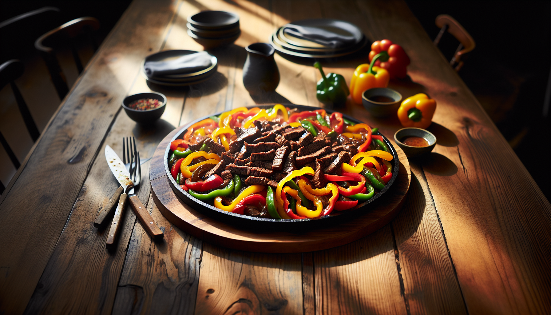 Beef stir fry with peppers: a sustainable, flavorful delight for your dinner table