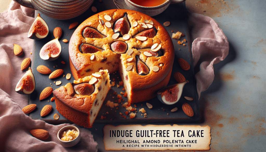 Indulge guilt-free with the delightful figgy almond polenta tea cake: a healthy recipe with wholesome ingredients