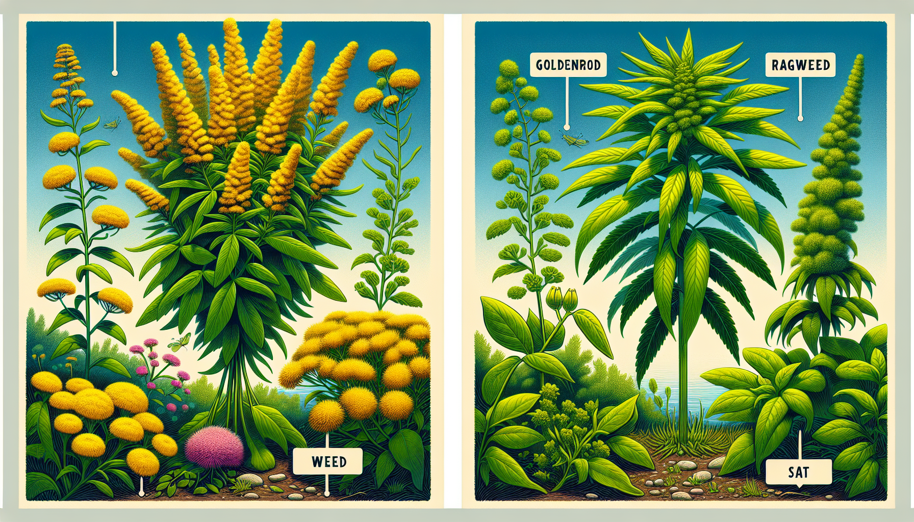 A deep dive into weeds and allergens in your garden distinguishing goldenrod and ragweed