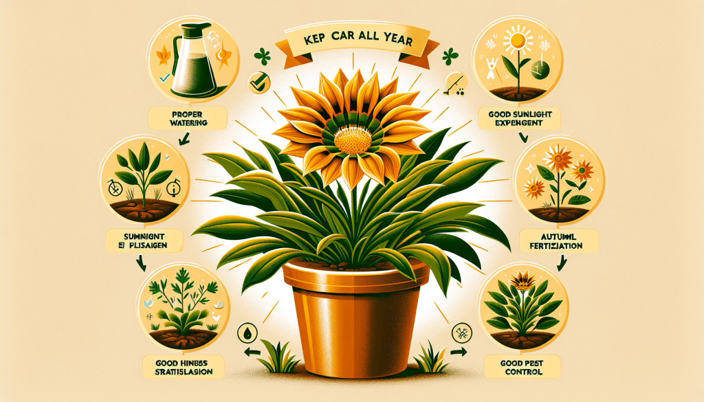 Expert tips for keeping gazanias blooming all year round: a comprehensive guide