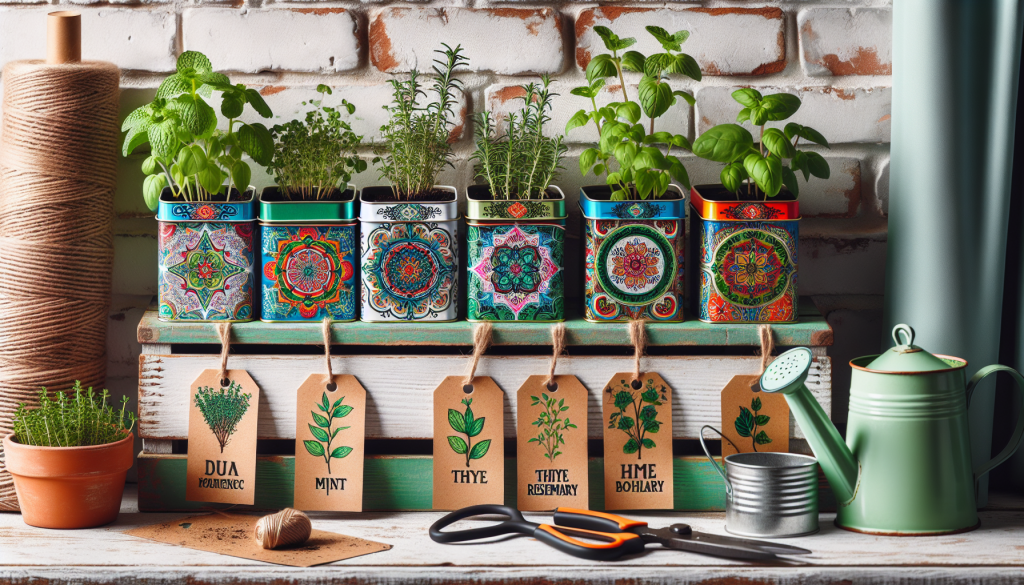 Crafting a sustainable DIY indoor herb garden with upcycled tea tins