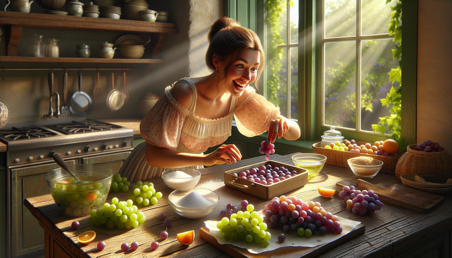 Exploring the refreshingly tart delight of sour frozen grapes: a simple summer recipe