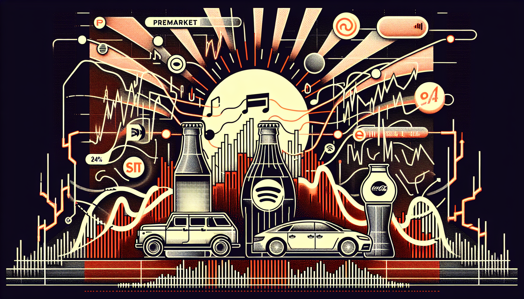 Exploring premarket trading fluctuations: spotlight on Spotify, General Motors and Coca-Cola