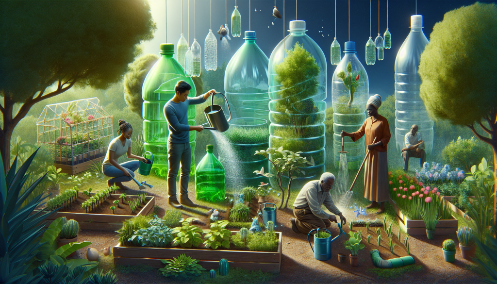 Innovative ways to upcycle plastic water bottles in your garden