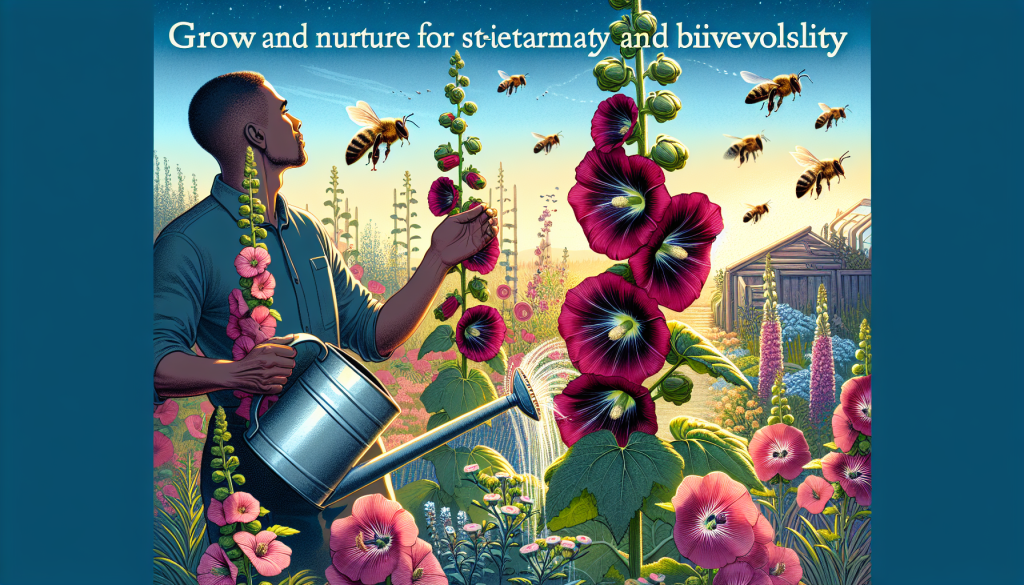Grow and nurture watchman hollyhocks: Stewardship for beauty and biodiversity