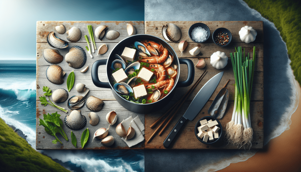 Blending land and sea: the culinary adventure of tofu and clam stew
