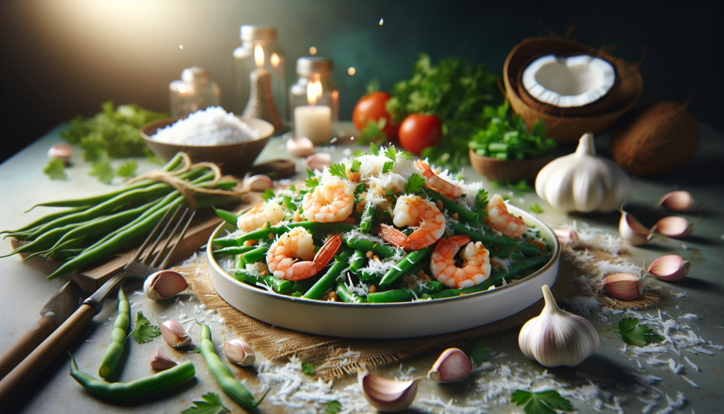 Exciting coconut-garlic shrimp and green beans recipe: a symphony of flavors