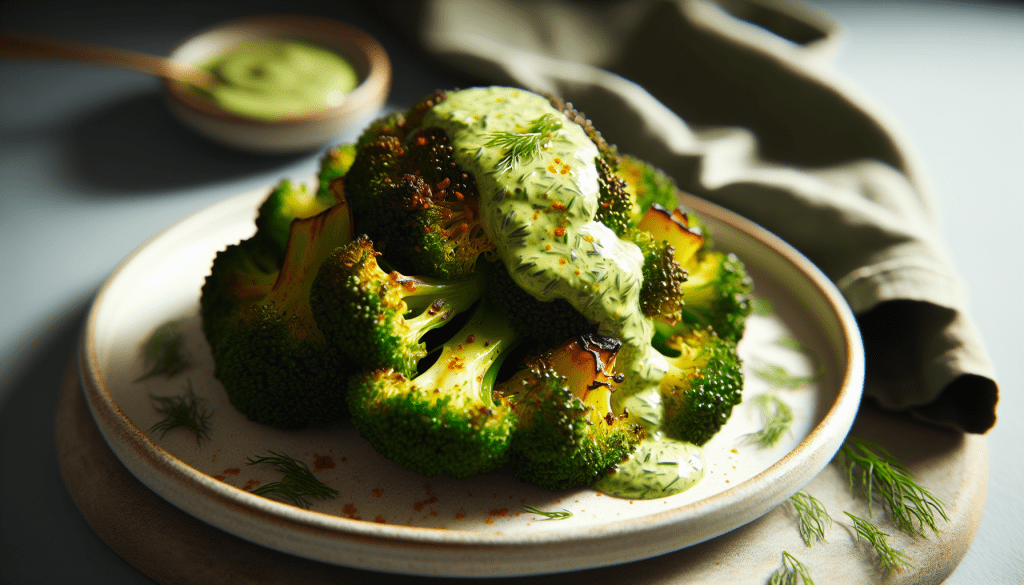 Unearth intriguing flavors: Roasted broccoli with savory dill sauce recipe Unearth intriguing flavors: roasted broccoli with savory dill sauce recipe