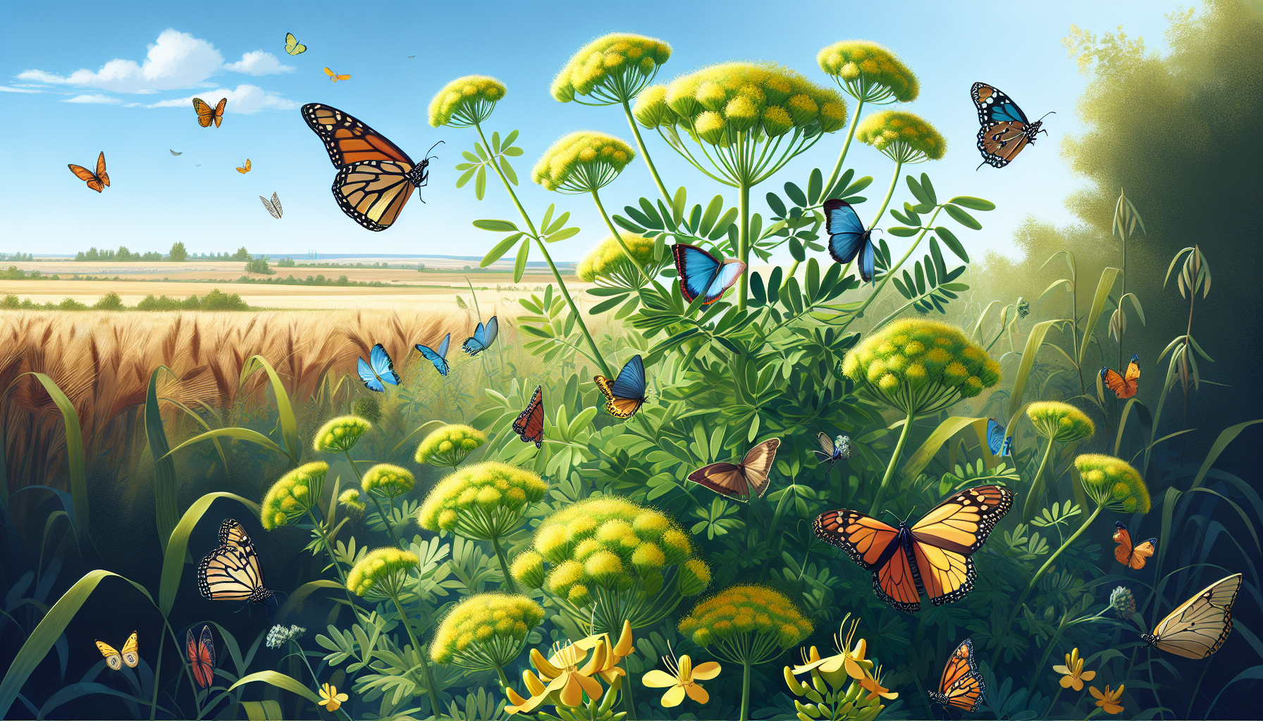 Using rue plants to attract butterflies and boost ecosystem health