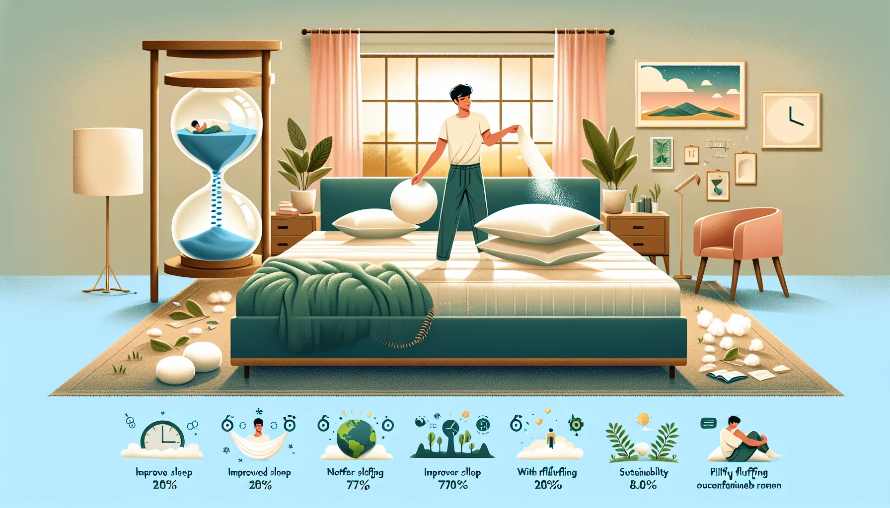 Discover the art of pillow fluffing for improved sleep and sustainability